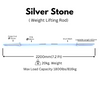 Olympic Weightlifting/Power Lifting Barbell 7.2 Feet, Grip 30 mm Gun Metal Bush, Net Weight 20 kg. Load Capacity 816 kg.