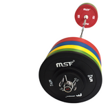 Weightlifting Set Color Bumper Plates 170 kg SS Ring (imported)