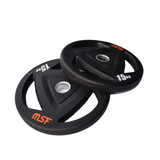 Rubber Coated Tri Grip Weight Plate 51 mm Engraving Logo (Imported)